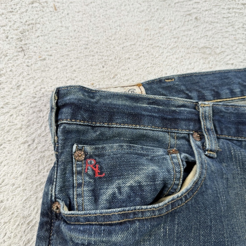 Polo Ralph Lauren Jeans Mens 38x34 Blue Straight Cortlandt 300 Denim Cotton - Picture 5 of 10